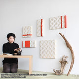 西陣織柄 和風 ファブリックパネル | anp 6シリーズ 波赤