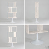 ディスプレイラック 円盤脚 3段 大理石柄 マーブル | marble U3