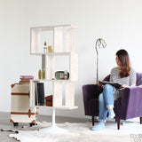 ディスプレイラック 円盤脚 3段 大理石柄 マーブル | marble U3