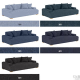 3人掛けローソファー | Bunk 3P クッション4個付 denim