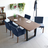 チェア イス ダイニング | JOY 1P Sサイズ右肘 ブラウン脚 デニム