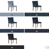 チェア イス ダイニング | JOY 1P Sサイズ右肘 ブラウン脚 デニム