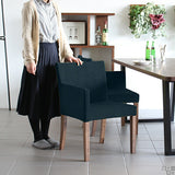 チェア イス ダイニング | JOY 1P Sサイズ右肘 ブラウン脚 デニム