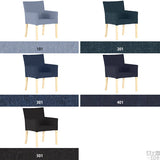 チェア ダイニングチェアー おしゃれ | JOY 1P Mサイズ 両肘 ナチュラル脚 デニム