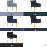 チェア ダイニングチェア カフェ風 | JOY 1P Mサイズ 左肘 ナチュラル脚 デニム