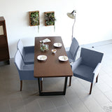 チェア ダイニングチェア カフェ風 | JOY 1P Mサイズ 左肘 ブラウン脚 デニム