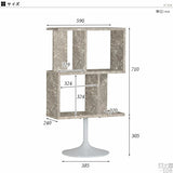 ディスプレイラック 円盤脚 大理石柄 グレー | graystone U2