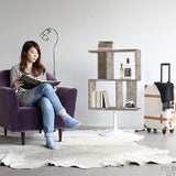 ディスプレイラック 円盤脚 大理石柄 グレー | graystone U2