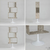 ディスプレイラック 円盤脚 大理石柄 グレー | graystone U3