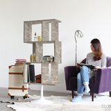 ディスプレイラック 円盤脚 大理石柄 グレー | graystone U3