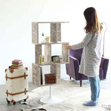 ディスプレイラック 円盤脚 大理石柄 グレー | graystone U3