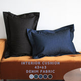 クッション 可愛い かわいい | interior cushion 43×63 デニム生地