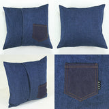 インテリアクッション クッションカバー | interior cushion pocket single デニム生地