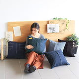ファブリッククッション かわいい | interior cushion painter デニム生地