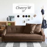 ローソファー 北欧風 三人がけ | Cherry W 3P 合皮