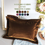 手作り ベロア クッション | interior cushion 43×63 中綿付き モケット生地