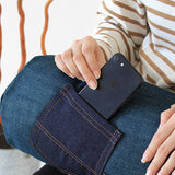 インテリアクッション 筒形 枕 | interior cushion bolster pocket 18R×40 中綿付き デニム生地