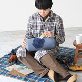 インテリアクッション 筒形 デニム | interior cushion bolster pocket 15R×30 中綿付き デニム生地