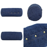 インテリアクッション 筒形 枕 | interior cushion bolster front hook 18R×40 中綿付き デニム生地
