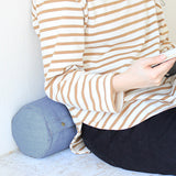 インテリアクッション 筒形 枕 | interior cushion bolster front hook 15R×30 中綿付き デニム生地