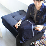 インテリアクッション シンプル | interior cushion y 45F 中綿付き デニム生地