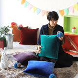 インテリアクッション カラフル モケット | interior cushion bonbon 45F 中綿付き モケット生地