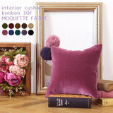 インテリアクッション かわいい | interior cushion bonbon 30F 中綿付き モケット生地
