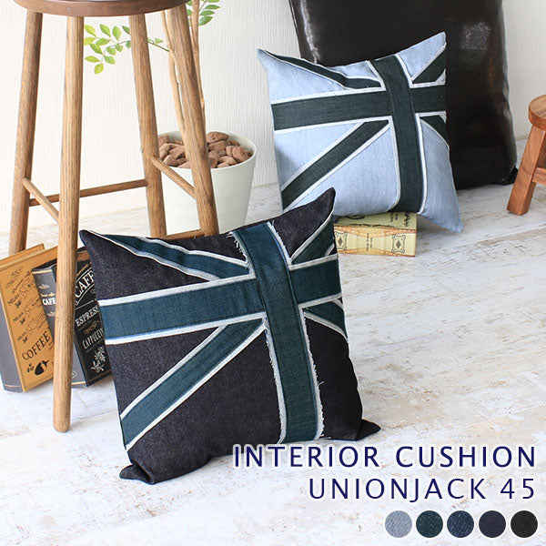 ユニオンジャック クッション｜interior cushion union jack 45F デニム生地｜0000a50330 – arne  interior