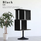 オープンラック 2段 脚付き | black U2