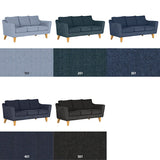 ソファカバーのみ シンプル 3人がけ | Riche 3Pカバーのみ デニム生地