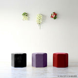 ロースツール 六角形 | Lock stool 47L モケット生地