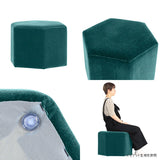 ロースツール 六角形 | Lock stool 60L モケット生地