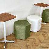 ロースツール 六角形 | Lock stool 60L モケット生地