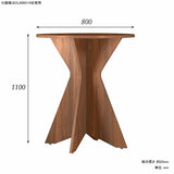 バーテーブル ハイテーブル 円形 木目 | BAL table CL8080110