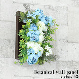 人工観葉植物 水色 アートパネル | Botanical v.class 03