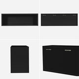 ウォールシェルフ 長方形 | wallbox7 B-900 black