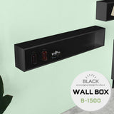 ウォールシェルフ 長方形 | wallbox7 B-1500 black