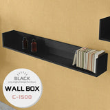 ウォールシェルフ コの字 | wallbox7 C-1500 black
