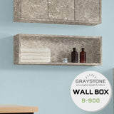 ウォールシェルフ 長方形 | wallbox7 B-900 graystone