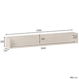 ウォールシェルフ コの字 | wallbox7 C-1500 whitewood