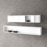 ウォールシェルフ 扉付き | WallBox7-DX B-1500 木目