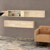 ウォールシェルフ 扉付き | WallBox7-DX B-1800 木目