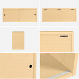 ウォールシェルフ 扉付き | WallBox7-SD B-750 木目