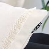 interior cushion 帆布 fringe30F WH