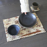 ランチョンマット 西陣 黒