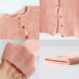 オーガニックコットン カーディガン | moc Garter knitting cardigan Cookie