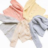 オーガニックコットン カーディガン | moc Garter knitting cardigan Cookie