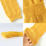 無縫製 レッグウォーマー キッズ | moc Knit leg warmers Cable Atype Gummy