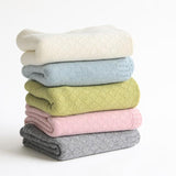 ブランケット ひざ掛け | moc knit diamond blanket Muffin ホワイト