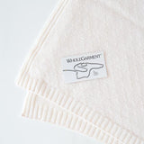 ブランケット ひざ掛け | moc knit diamond blanket Muffin ホワイト